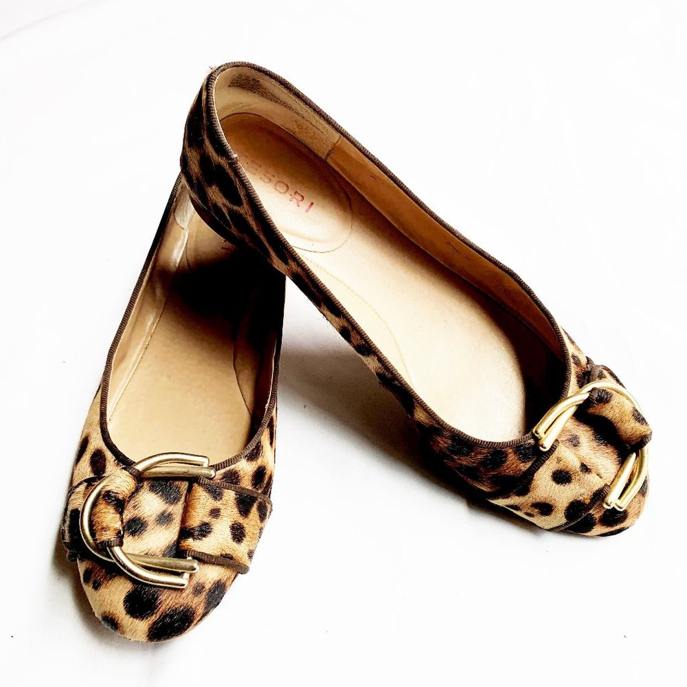 Leopard Calfskin Flats